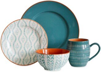 Tangiers 16 Piece Dinnerware Set, Service for 4