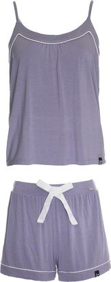 Pretty You Bamboo Cami & Short Pyjama Set In Lavender