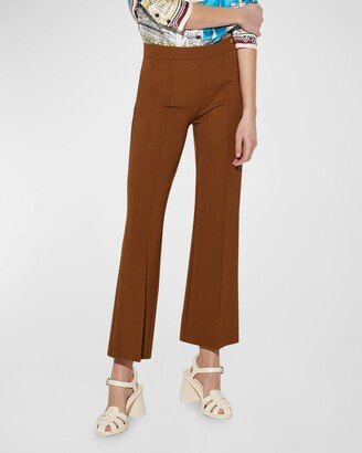 CALLAS Milano Cropped Pick Stitch Flare Trousers