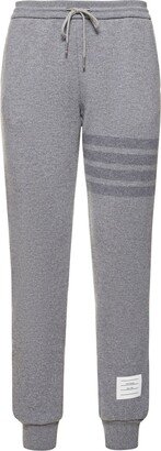 Intarsia stripe wool jersey joggers