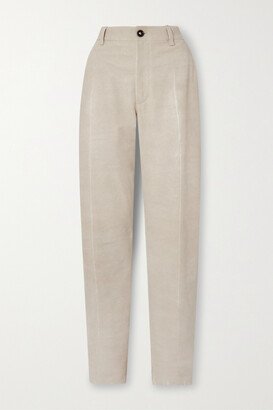 Cotton Straight-leg Pants - Neutrals