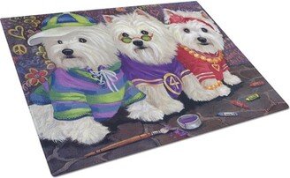 PPP3280LCB Westie Free Spirits Glass Cutting Board