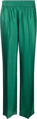 Straight-Leg Satin Trousers-AD