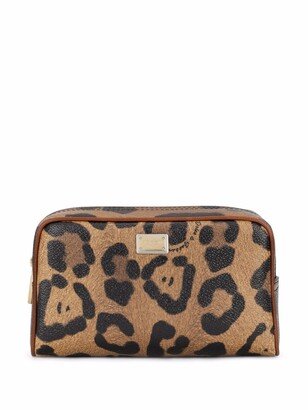 Leopard-Print Makeup Bag