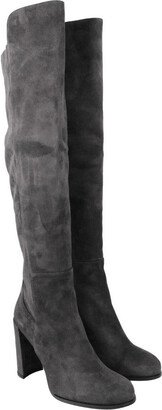 Women's Alljill Anthracite Suede Over The Knee Boot