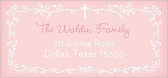 Address Labels: Precious Vine Girl Address Label, Pink, Matte