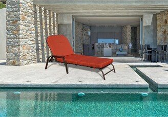 Maya Outdoor Chaise Lounge Weather & Rust Resistant Steel Chair