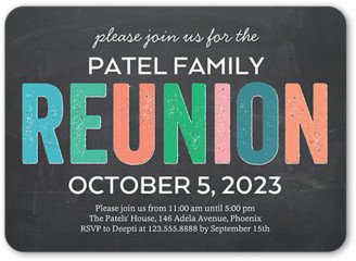 Cocktail Party Invitations: Good Humored Reunion Summer Invitation, Grey, 5X7, Matte, Signature Smooth Cardstock, Rounded