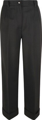 High Waist Buttoned Trousers-AA