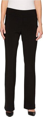 Krazy Larry Microfiber Long Slight Flare Pants (Black) Women's Casual Pants