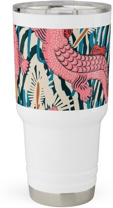 Travel Mugs: Bazaar Cosmic Gator - Multi Travel Tumbler, 30Oz, Multicolor