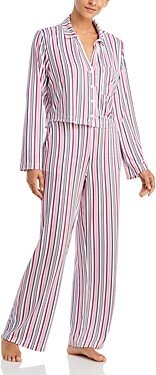 Striped Shirt & Wide Leg Pajama Set - 100% Exclusive