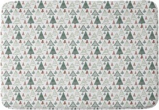 Coastal Studio Tree Farm Classic Christmas Memory Foam Bath Mat Green