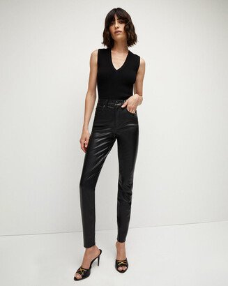 Debbie Skinny-Ankle Vegan Leather Pant