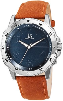 Joshua & Sons Men's Leather Watch-AB