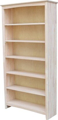 72x38 Shaker Bookcase Unfinished