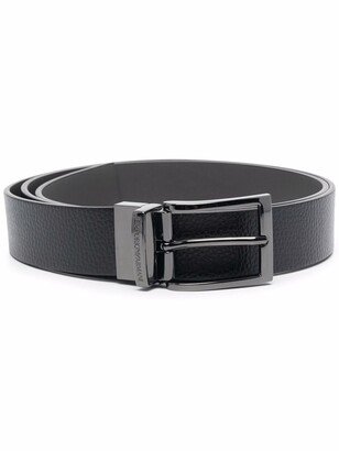 Engraved-Logo Leather Belt-AA