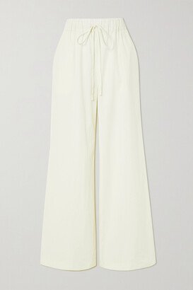 Net Sustain Portici Cotton Wide-leg Pants - White