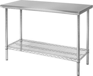 Commercial Grade Nsf Stainless Steel Top Work Table Chrome