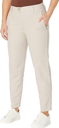 Petite High-Waisted Tapered Ankle Pants (Wheat) Women's Clothing