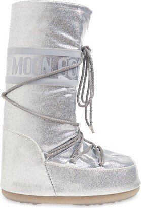 Icon Glitter Lace-Up Boots