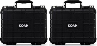 Weatherproof Hard Case with Customizable Foam (13 x 11 x 6 Inch, 2-Pack)