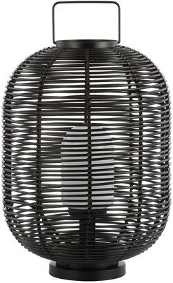 Kandella 26.7In Outdoor Woven Oval Asian Led Lantern