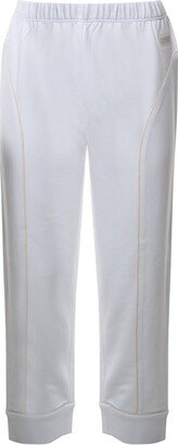 Elasticated-waist Zip-up Track Pants-AA