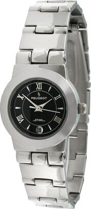 Women's Japanese Quartz Wrist Watch with 25mm Roman Numerals Dial and Stainless Steel Bracelet