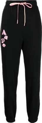 Embroidered Contrast Track Pants