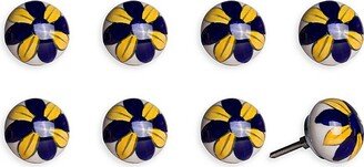 KNOB IT 8-Piece Hand Painted Ceramic Knob Set-AC