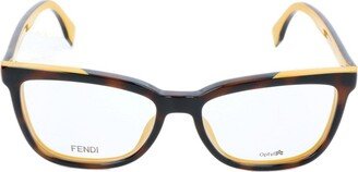 Fendi Eyewear Rectangular Frame Glasses-AB