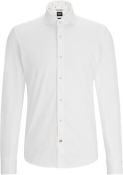 Casual-fit shirt in stretch cotton