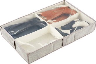 4-Compartment Underbed Boot Organizer Grey