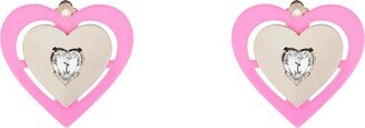 'pink Neon Heart' Clip-on Earrings