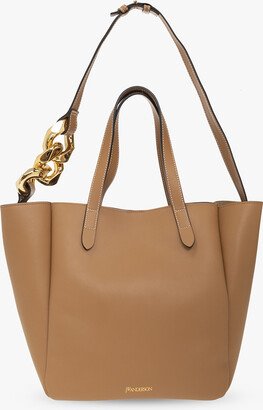 ‘Chain Strap Small’ Shopper Bag - Brown