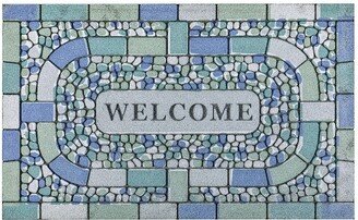 Sea Glass Flocked Floor Mat-AA