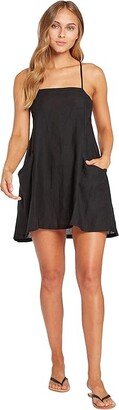 Nola Mini Dress (Ecolinen Black) Women's Swimwear