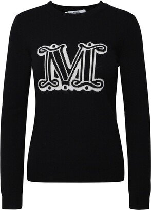 Logo Intarsia Crewneck Jumper-AJ