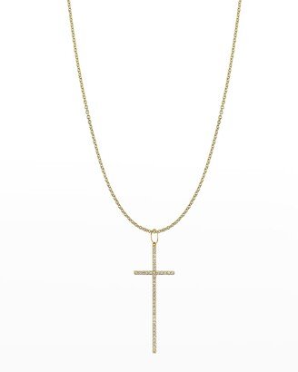 14k Yellow Gold & Diamond Cross Pendant Necklace, 20L