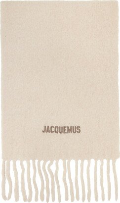 Off-White & Tan Le Chouchou 'L'Echarpe Moisson' Scarf