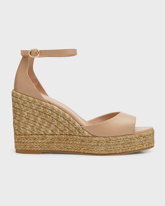 Nudistcurve Ankle-Strap Wedge Espadrille Sandals-AA