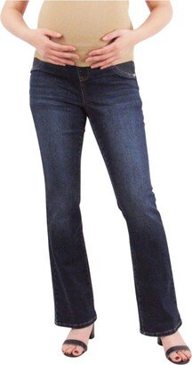 Indigo Poppy Dark Maternity Boot cut Jeans