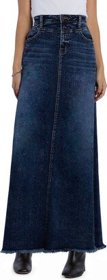 Wash Lab Denim The Lowdown Denim Maxi Skirt