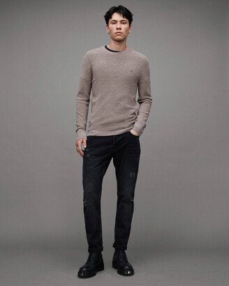 Ivar Merino Crew Sweater - Stone Taupe Marl