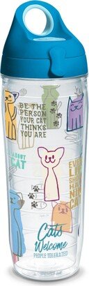 Tervis Cat Sayings Made in Usa Double Walled Insulated Tumbler Travel Cup Keeps Drinks Cold & Hot, 24oz Water Bottle, Classic