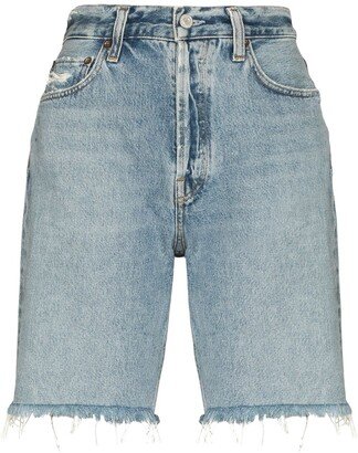 90s Raw-Cut Denim Shorts