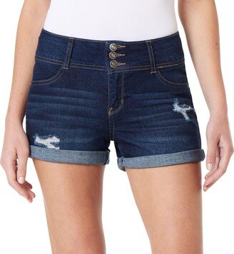 Women's Sassy Denim Shorts High-Rise Insta Soft Juniors (Standard and Plus)