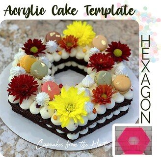 Hexagonal Cake Template || Cakes Baking Utensil Acrylic