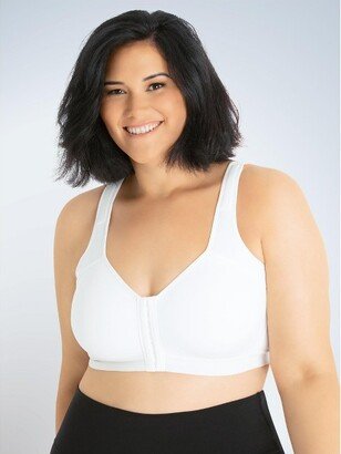 The Lillian - Back Smoothing Seamless Support Bra in White, Size: 42B